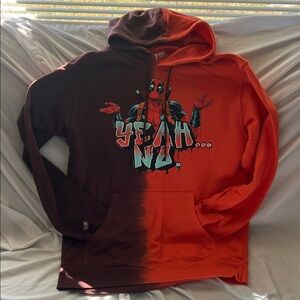 Marvel Deadpool Hoodie - Red and Brown